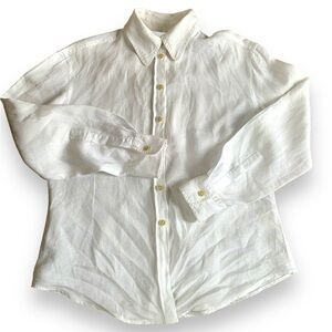 JUMP white linen blouse